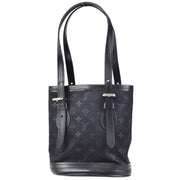 Louis Vuitton 2001 Little Bucket Handbag Black Monogram Satin M92144