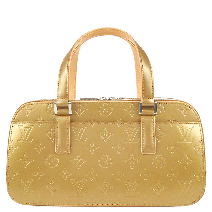 Louis Vuitton 2004 Shelton Handbag Ambre Gold Monogram Mat M55177