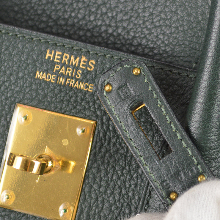 Hermes 2003 Haut a Courroies HAC 32 Green Clemence – AMORE Vintage