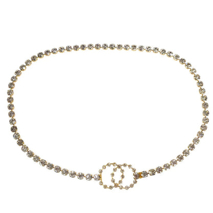 Chanel 1995 Spring Gold & Crystal CC Chain Belt