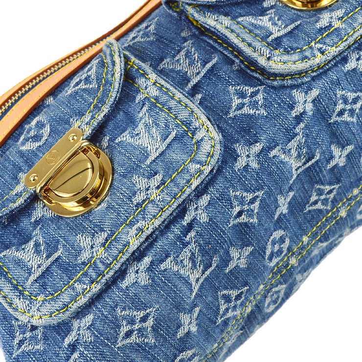 Louis Vuitton baggy denim bag shoulder bag M95049 blue monogram beauty
