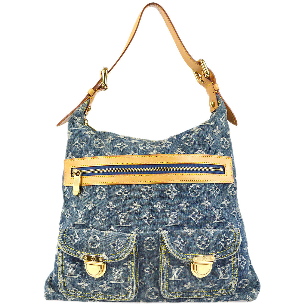 Louis Vuitton Baggy GM Monogram Denim blue hand bag shoulder bag