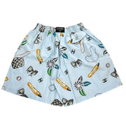 Chanel Icon-print cotton shorts #38