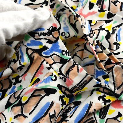Chanel 1995 spring shoe-print cropped T-shirt #40