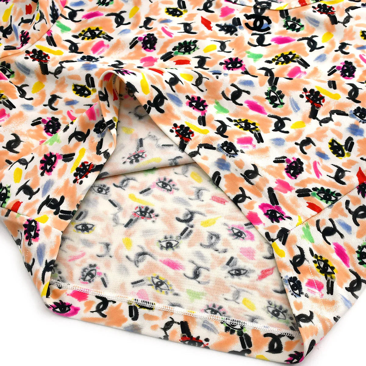 Chanel 1995 spring shoe-print cropped T-shirt #40