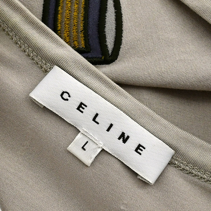 Celine 2000s motif-embroidered cotton T-shirt #L