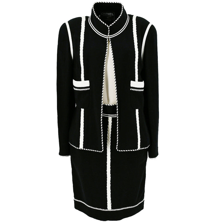 Chanel #38/42 Setup Suit Jacket Skirt Black – AMORE Vintage Tokyo