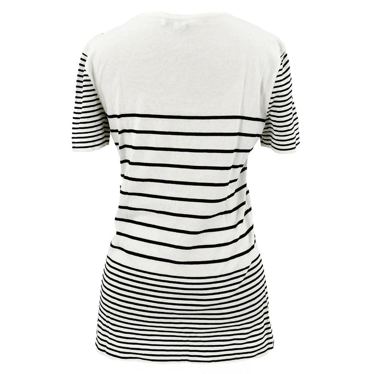 Chanel CC logo print striped T-shirt #40