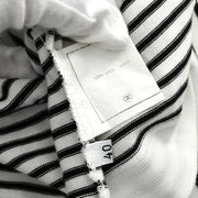 Chanel CC logo print striped T-shirt #40