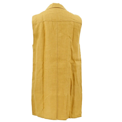 Chanel button-front linen waistcoat #38