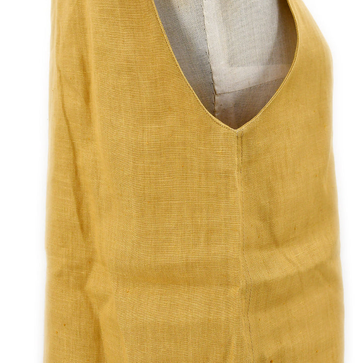 Chanel button-front linen waistcoat #38