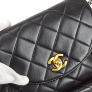 Chanel 1990s Duma Backpack Large Black Lambskin