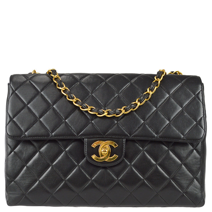 Chanel Brown Quilted Lambskin Medium Classic Flap Bag Gold Hardware, 1996-1997