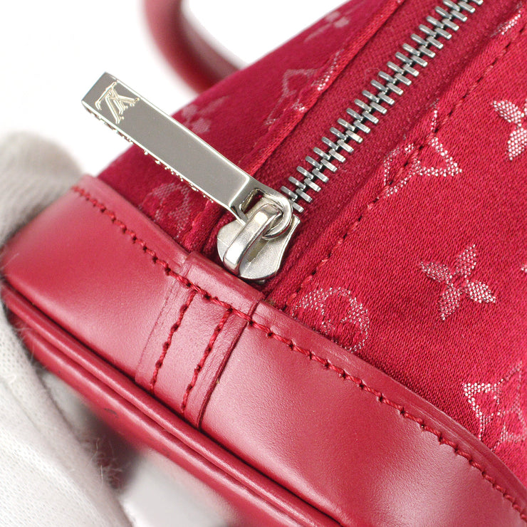 Louis Vuitton Little Alma Handbag Red Monogram Satin M92350 SP1002