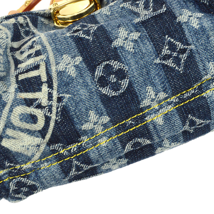 Louis Vuitton 2006 Mini Pleaty Raye Handbag Blue Monogram Denim M95333 –  AMORE Vintage Tokyo