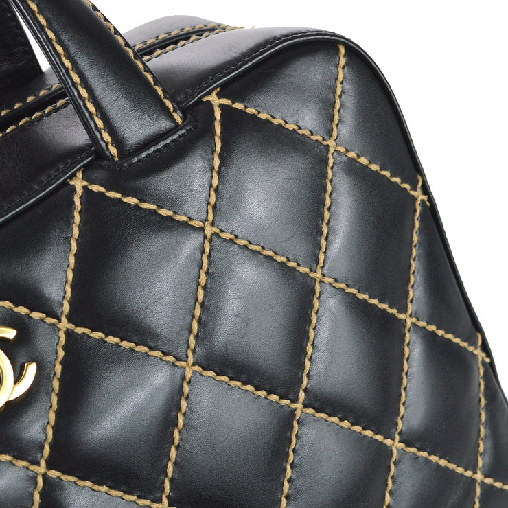 Chanel Wild Stitch Handbag Black Calfskin – AMORE Vintage Tokyo