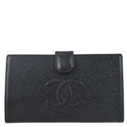 Chanel 2004-2005 Long Wallet Black Caviar