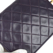 Chanel 1989-1991 Octagon Flap Bag Mini Purple Lambskin