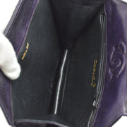 Chanel 1989-1991 Octagon Flap Bag Mini Purple Lambskin