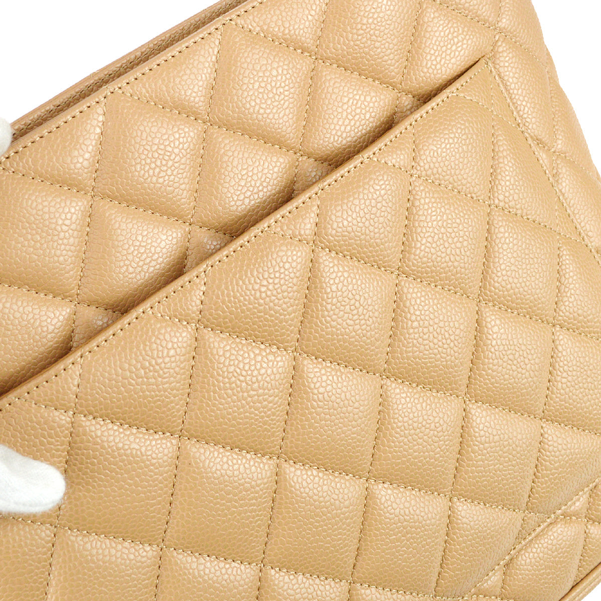 Chanel 2003-2004 Medallion Tote Beige Caviar