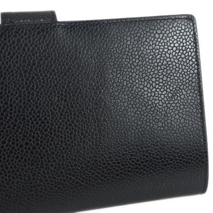 Chanel 1997-1999 Timeless Long Wallet Black Caviar