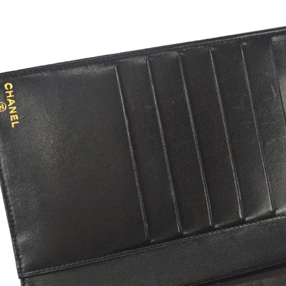 Chanel 1997-1999 Timeless Long Wallet Black Caviar