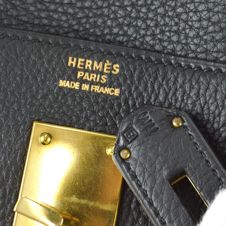 HERMES KELLY 50 TAURILLON CLEMENCE BLACK