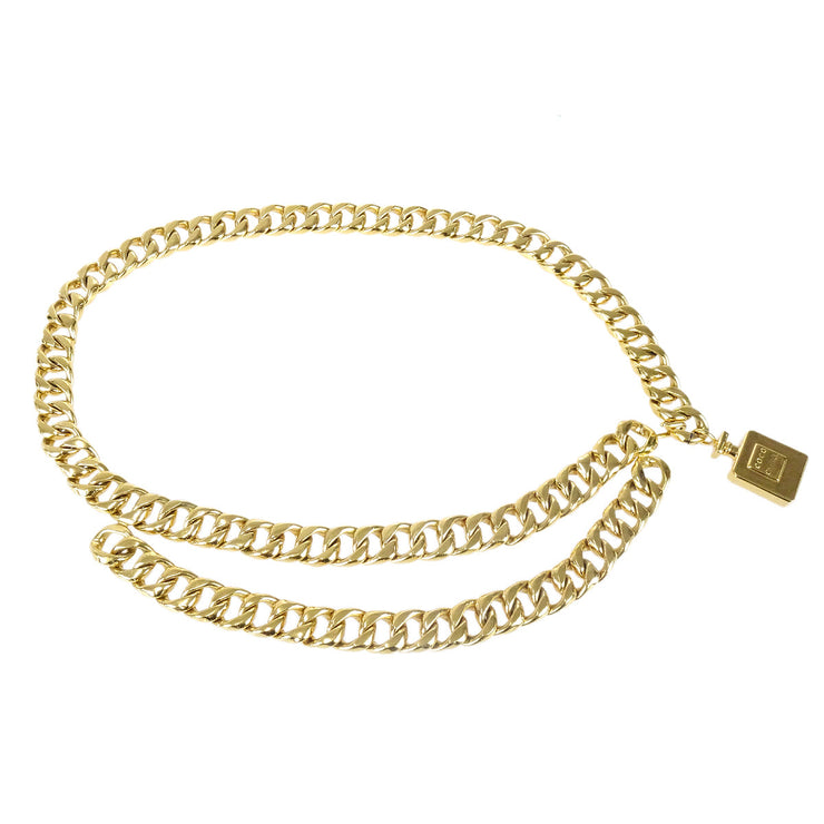 Chanel Perfume Gold Chain Belt Small Good