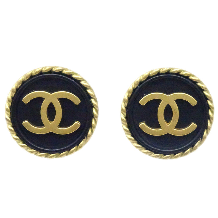 Chanel Button Earrings Clip-On Black 94A – AMORE Vintage Tokyo
