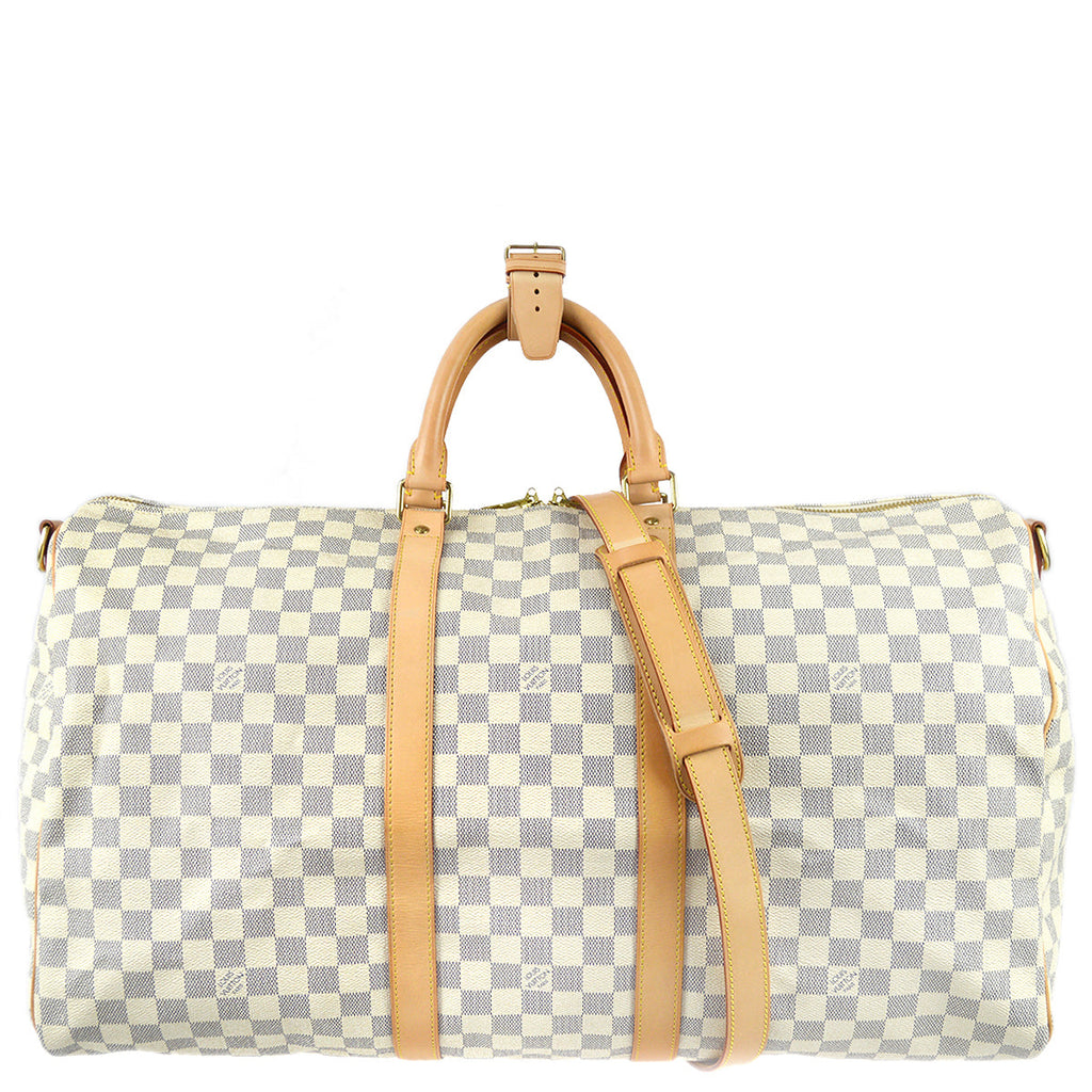 NEW Authentic 2009 LOUIS VUITTON DAMIER KEEPALL 55 BANDOULIERE