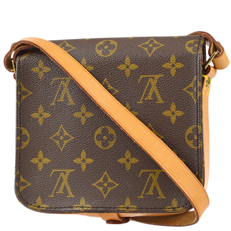 Louis Vuitton Monogram Cartouchiere PM Mini Crossbody Bag Leather