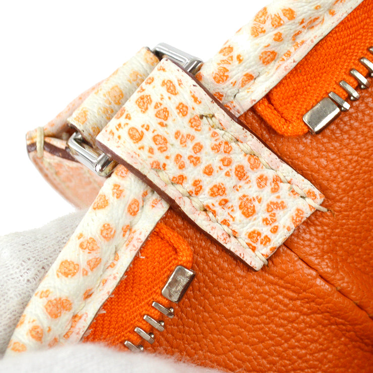 HERMES EVELYNE PM Shoulder Bag Dalmatian Buffalo skipper Orange