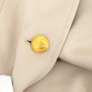 Chanel 1996 fall CC-buttons single-breasted cashmere coat #38