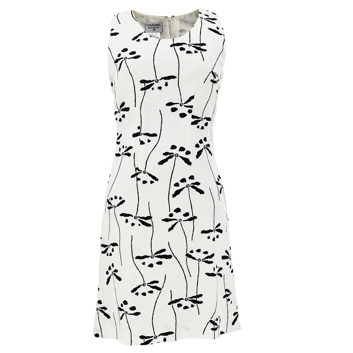 Chanel 1998 spring floral-print sleeveless dress #36