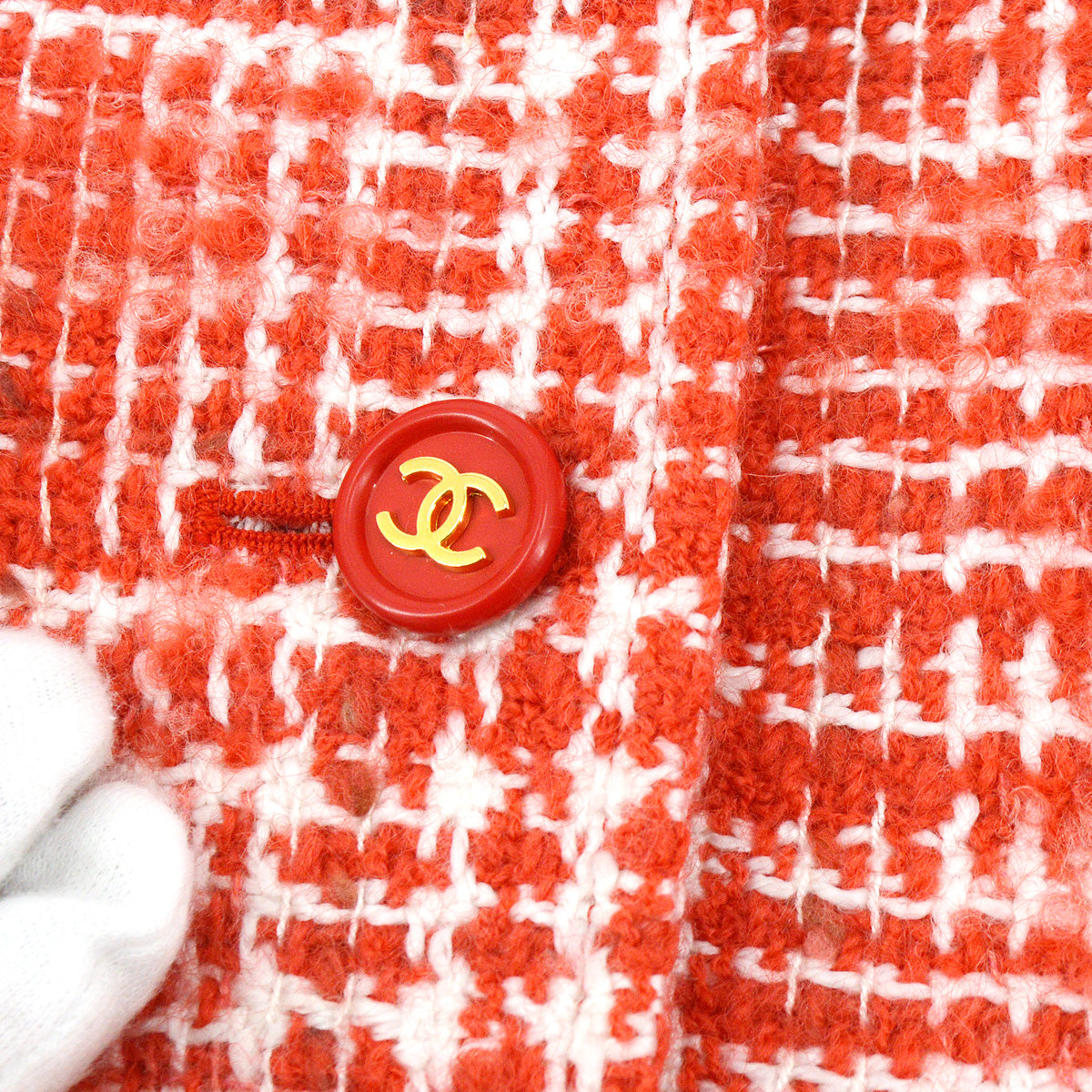Chanel 1997 spring CC-buttons tweed jacket #38