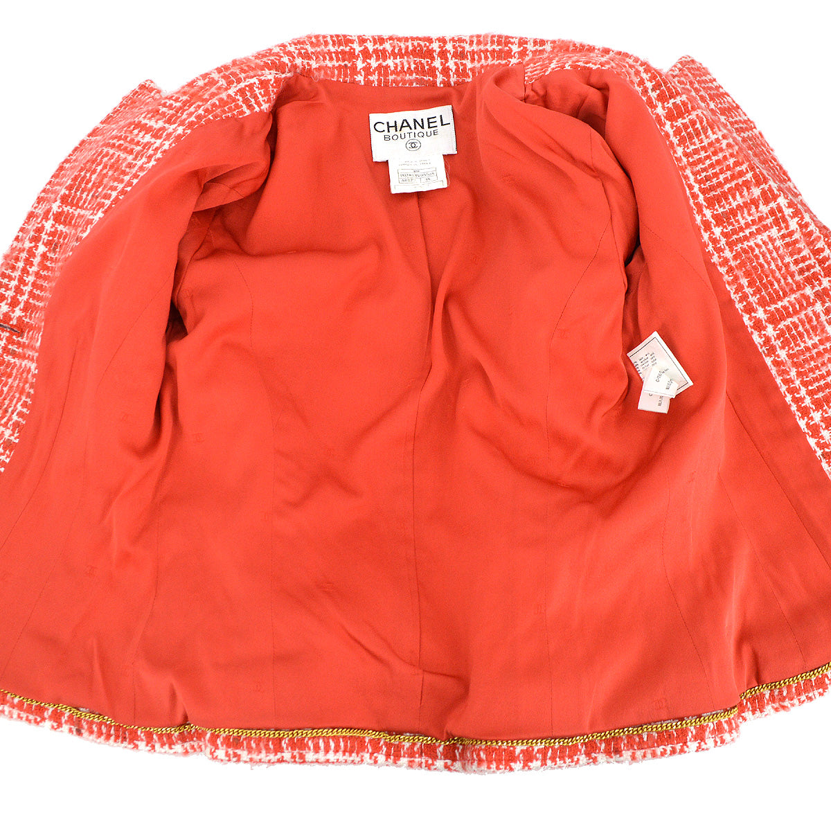 Chanel 1997 spring CC-buttons tweed jacket #38