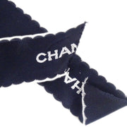 Chanel Bow Brooch Pin Dark Navy