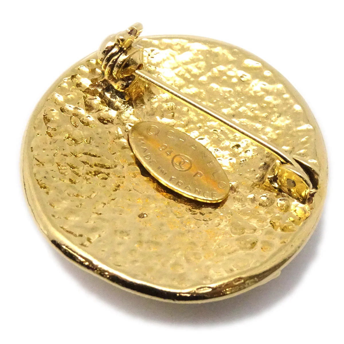 Chanel Medallion Brooch Pin Gold 94P
