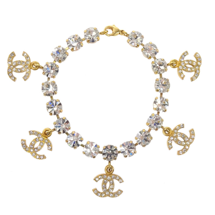 Chanel Rhinestone Gold Chain Bracelet 95A – AMORE Vintage Tokyo