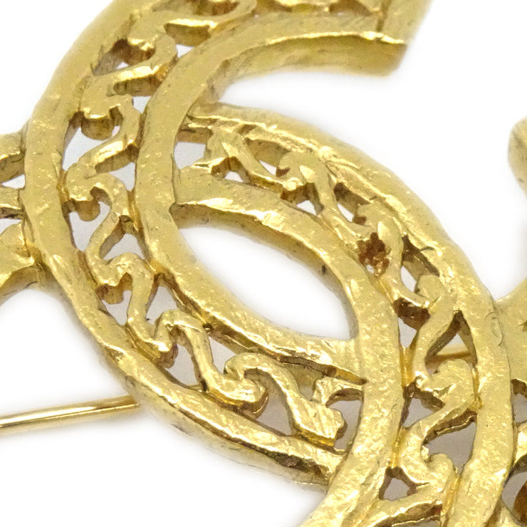 Chanel 1995 Fretwork Paisley CC Brooch