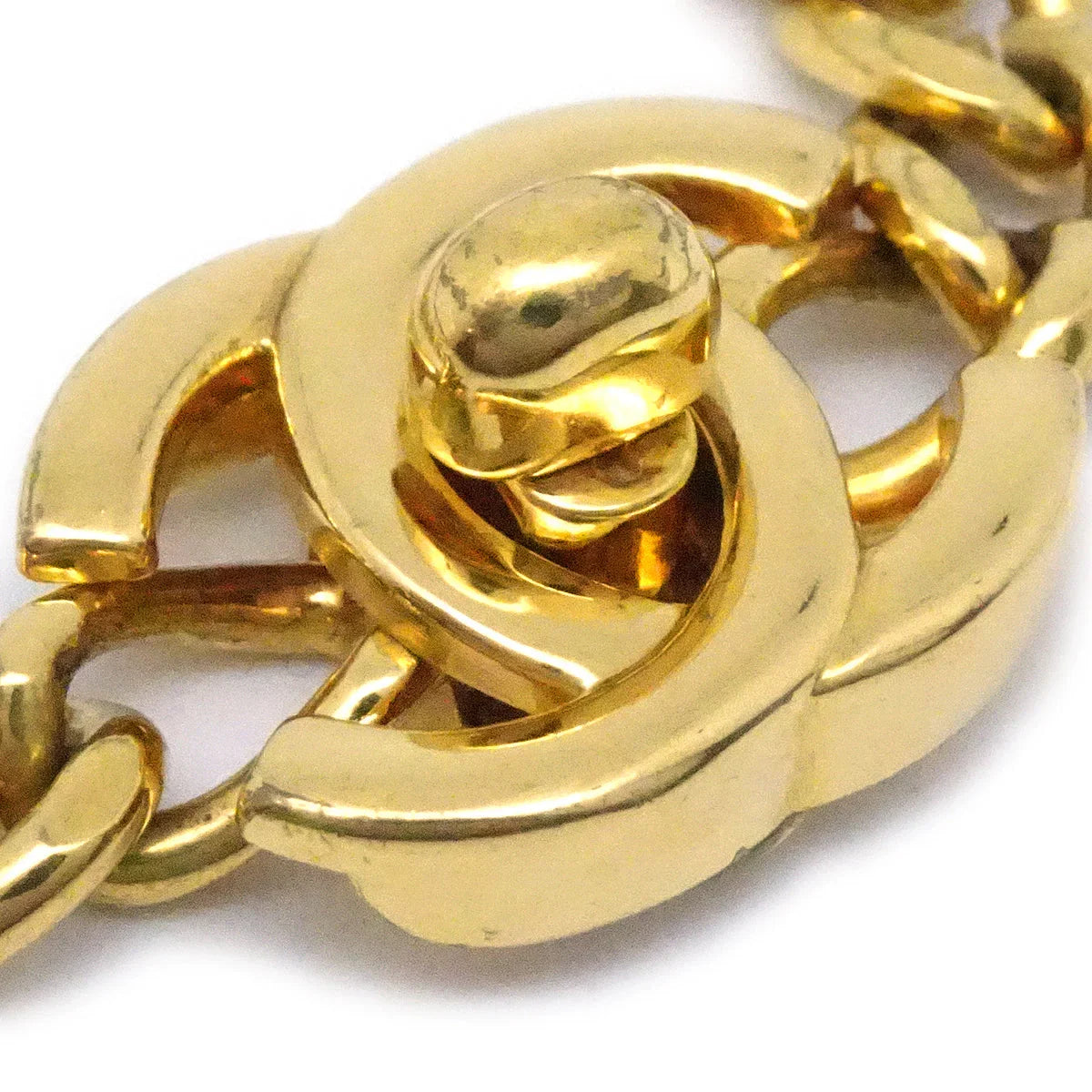 Chanel Turnlock Chain Bracelet Gold 96P
