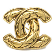 Chanel 1986-1994 Quilted CC Brooch Small 1153