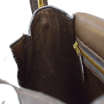 Hermes * 1980 Passe Guide Brown Ostrich