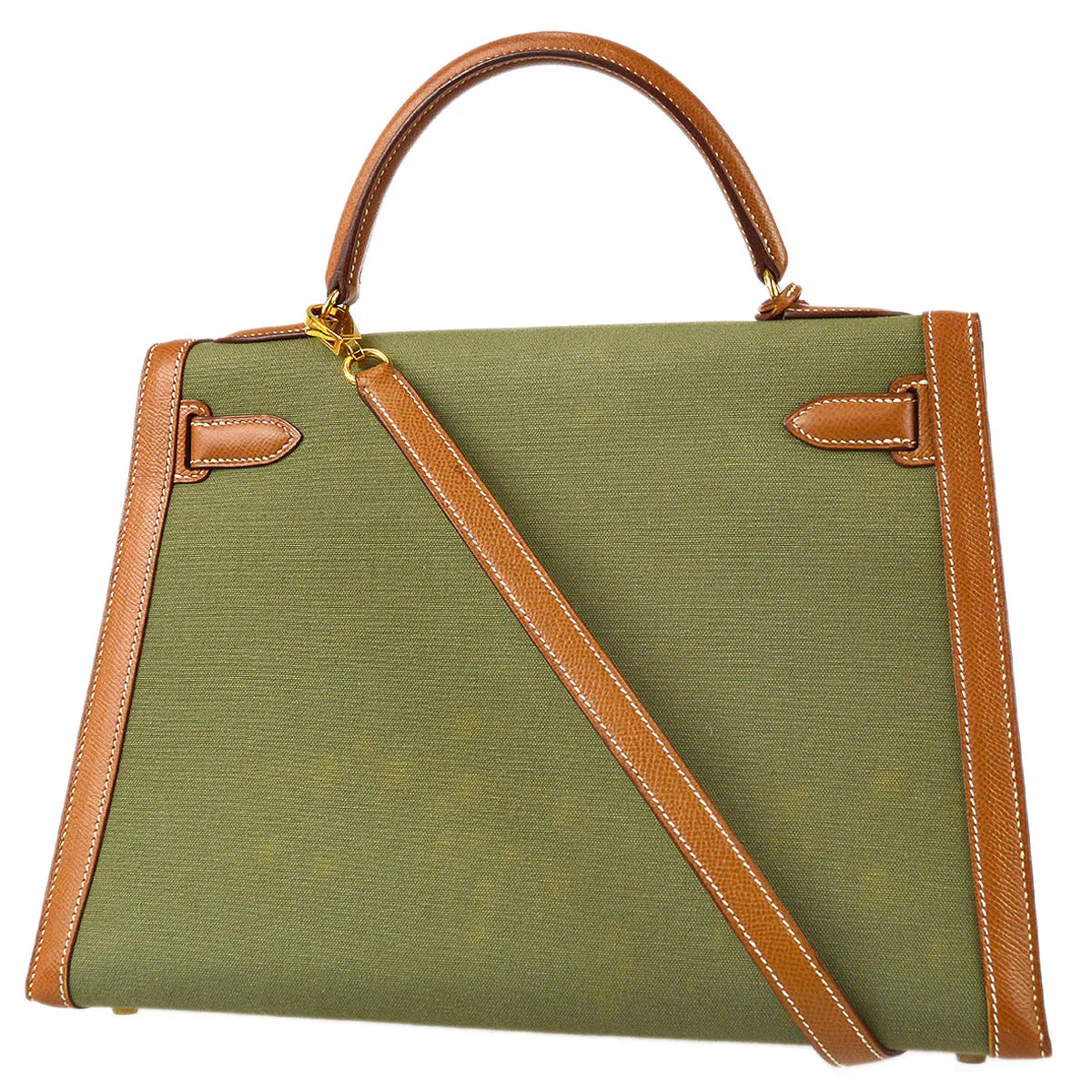 Hermes * 1995 Kelly 32 Sellier Toile H Courchevel