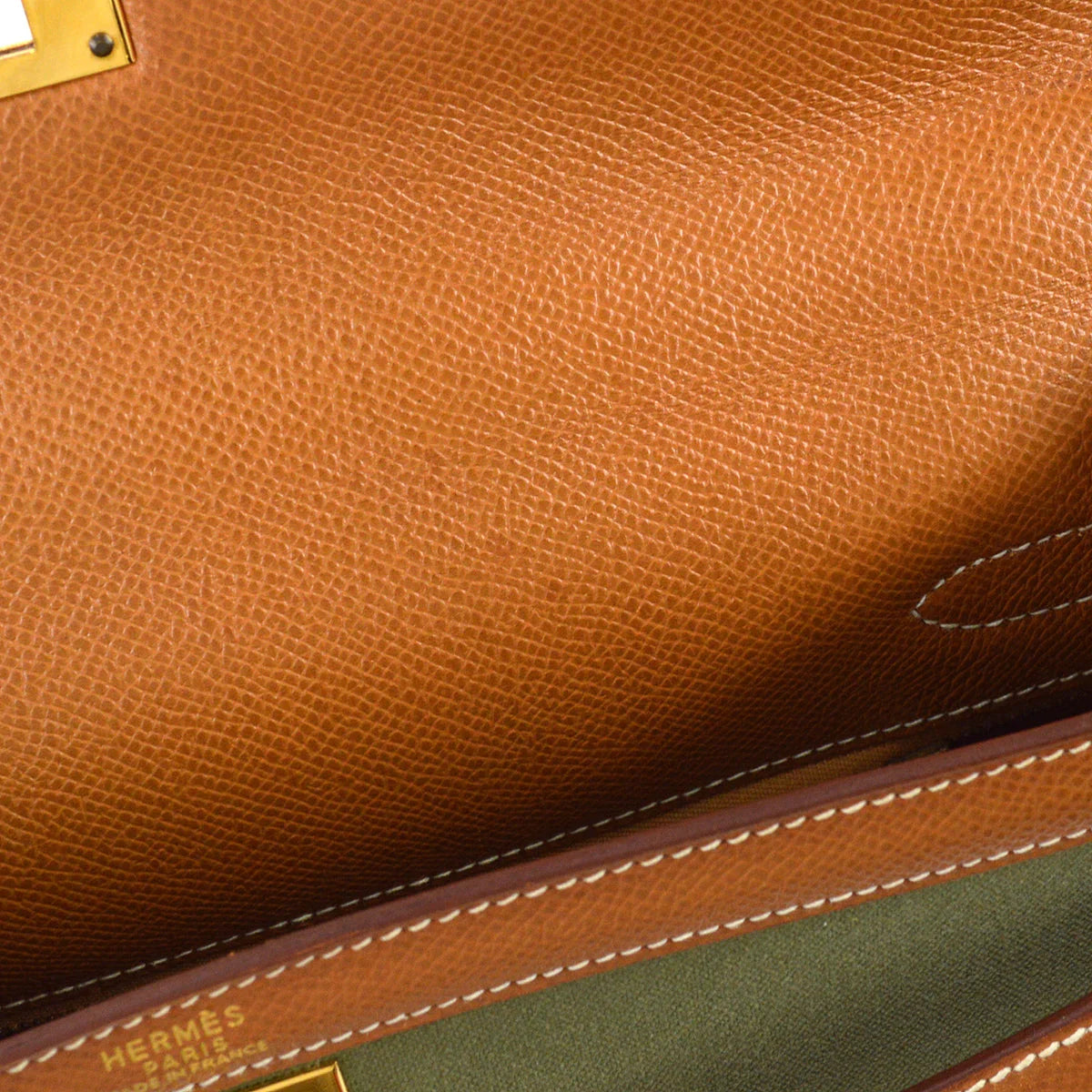 Hermes * 1995 Kelly 32 Sellier Toile H Courchevel