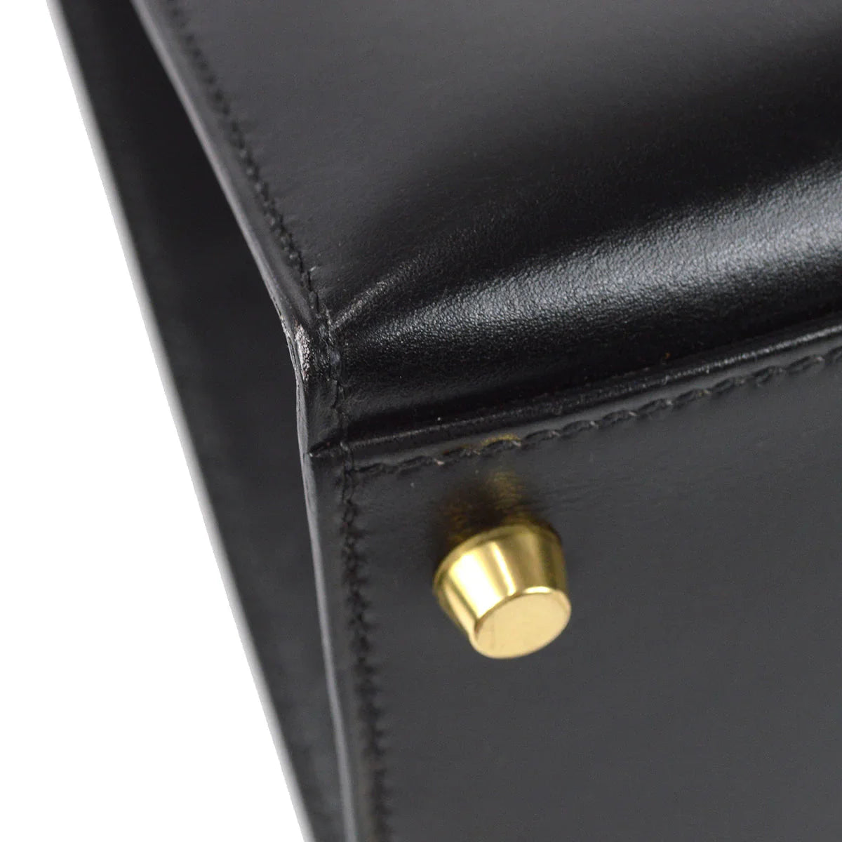 Hermes * 2004 Kelly 32 Guilloche Sellier Black Box Calf