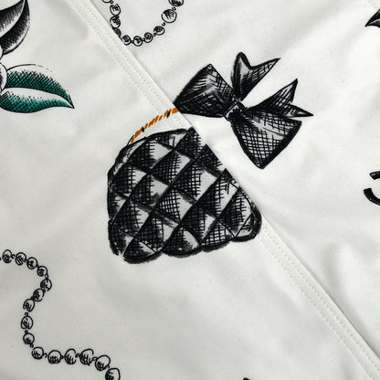 Chanel * Spring 1997 Icons Pattern Swimwear Swimsuit White #40