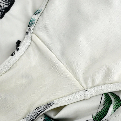 Chanel * Spring 1997 Icons Pattern Swimwear Swimsuit White #40