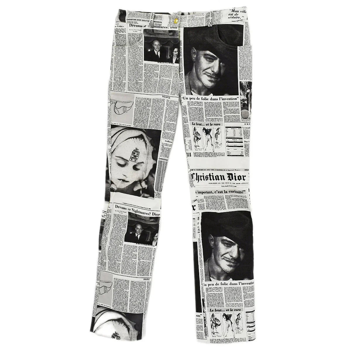 Christian Dior * Fall 2000 John Galliano Newspaper Pants #38