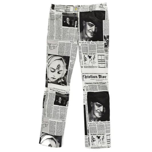 Christian Dior * Fall 2000 John Galliano Newspaper Pants #38